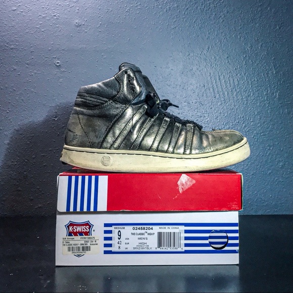 K-Swiss Classic High Top Metallic  Bronze Men's 9 - Picture 2 of 7